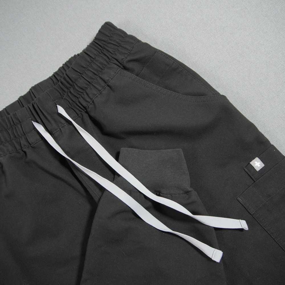 FIGS Zamora Jogger Women Scrub Pants S Black Medical Nursing Cargo Dental